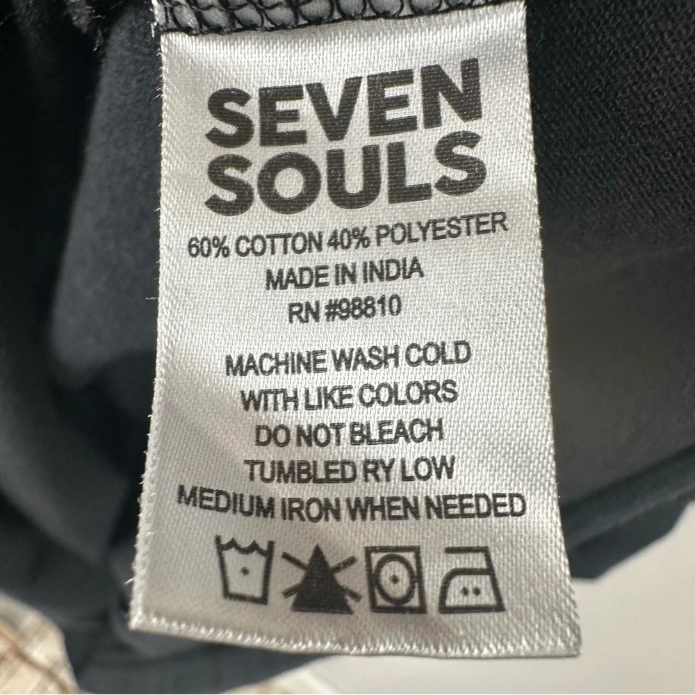 Seven Souls T-Shirt Mens 2XL Blessed Crew Neck Black Short Sleeve - Picture 6 of 6